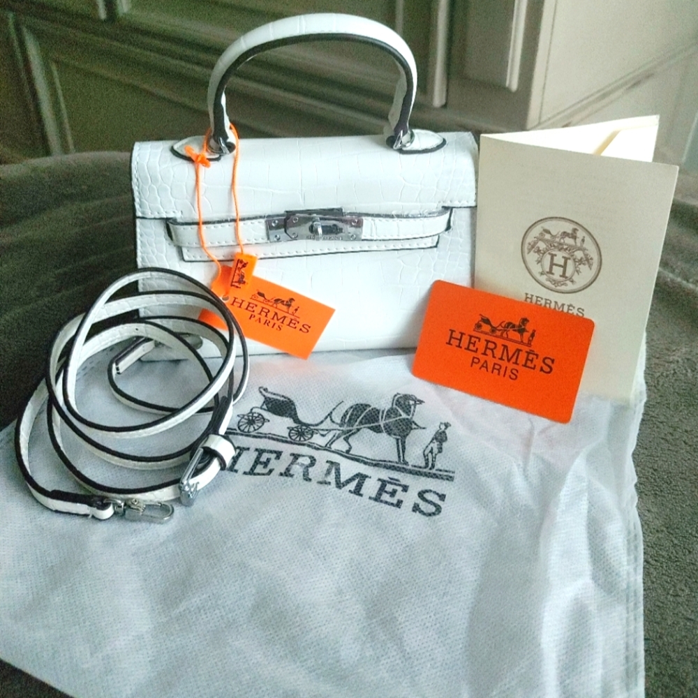 Hermes Mini Kelly in White